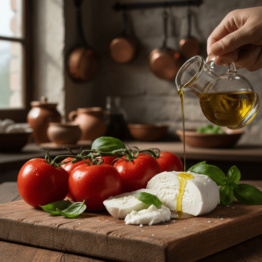 Ingredientes italianos frescos y auténticos